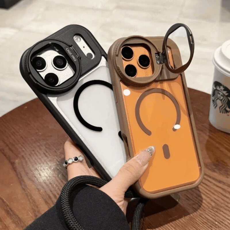 【Magnet対応】スケルトンガード 耐衝撃クリア × ストラップ スマホケース｜iPhone対応 #240824