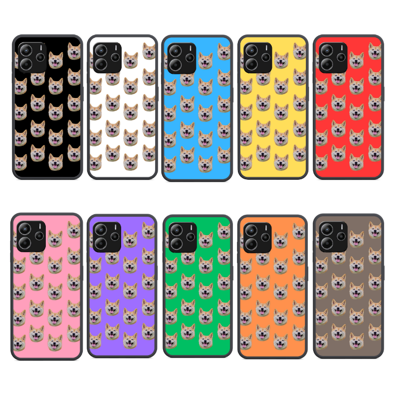 【ウチのコCASE】写真から作れる 総柄カスタム iPhoneケース｜オリジナルペットデザイン #260112