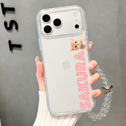 【ウチのコCASE】選べるカラー 好きな写真+名前で作る オーダーメイド フォトiPhoneケース #231016