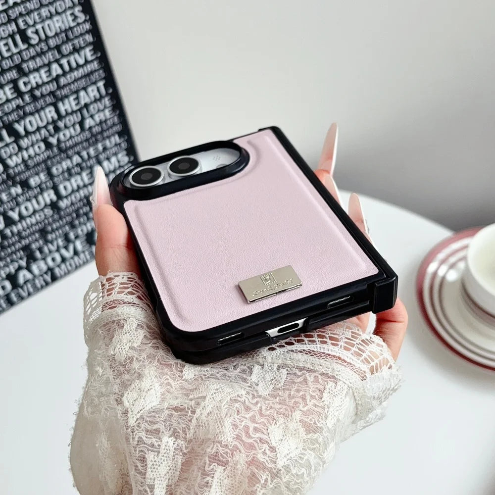 iPhone Duo メタルプレートモチーフケース (全7色) トレンド・カジュアル #261204