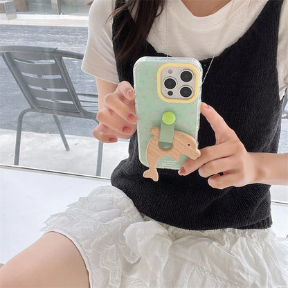 【木製アニマルリング】プチフラワー スマホケース｜iPhone対応 #250505