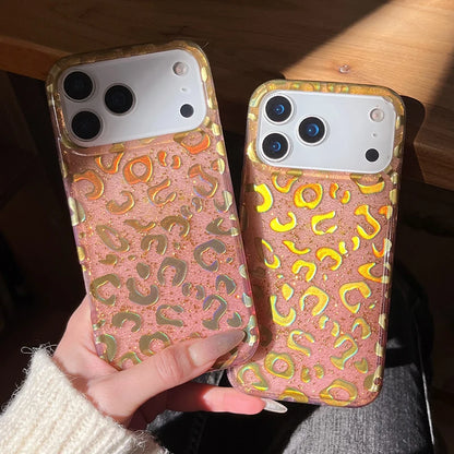 ゴールドレオパード ヒョウ柄 クリア iPhoneケース｜高級感デザイン #240303