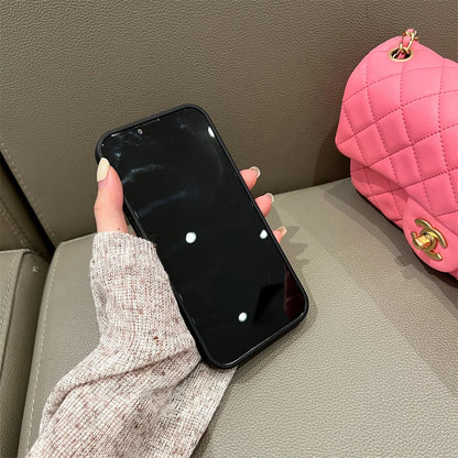 【デニム刺繍デザインスマホケース】ハート&バタフライ｜iPhone対応 #250811