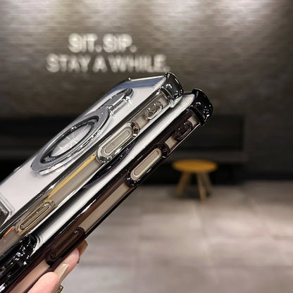 【クリアシリーズ】折りたたみ マグネットリングスタンド付き 高透明デザイン クリア スマホケース｜iPhone対応 #251126