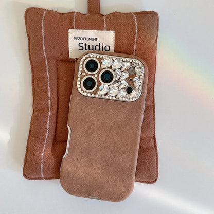 【ジュエルカメラ】レオパード スエードタッチ 大人レディスマホケース｜iPhone対応 #241024