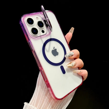 【グラデーションフレーム】 ワンタッチスタンド クリア スマホケース｜iPhone対応 #240902