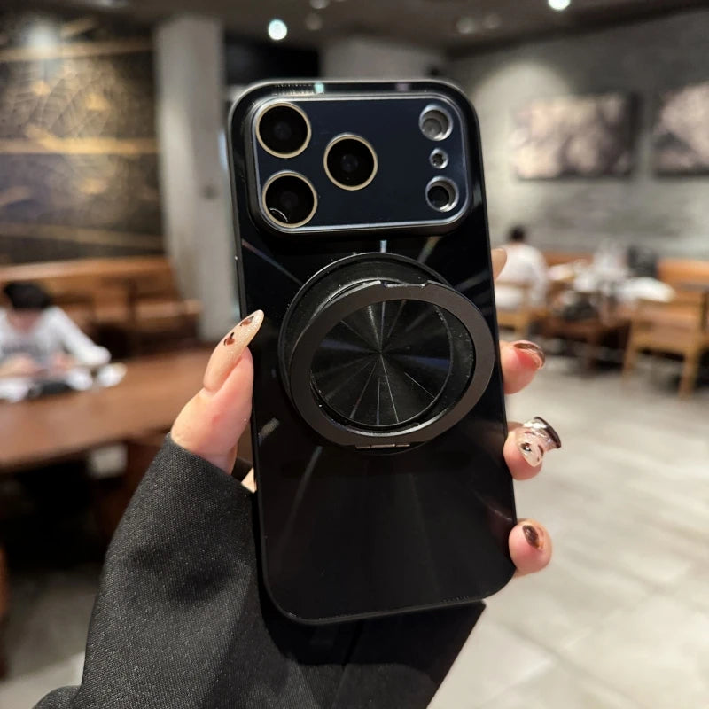 ラディアルリング スマホケース｜放射デザイン・折りたたみリング一体型 iPhoneケース #240407