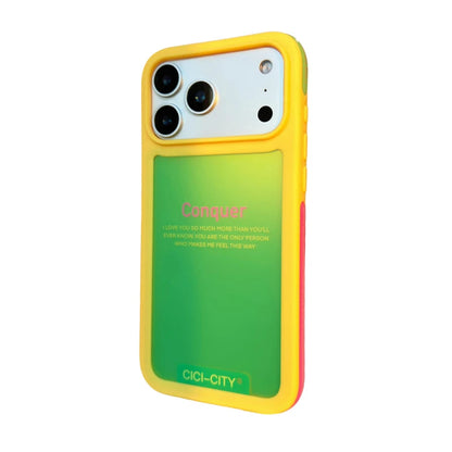 【ネオン メタリック カラー】ラバーフレーム スマホケース｜iPhone対応 #250128