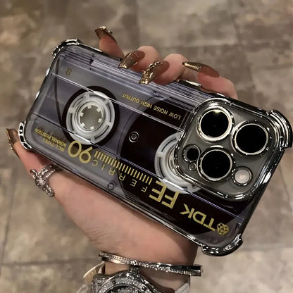 レトロ カセットテープ / ラジカセ デザイン iPhoneケース #260105