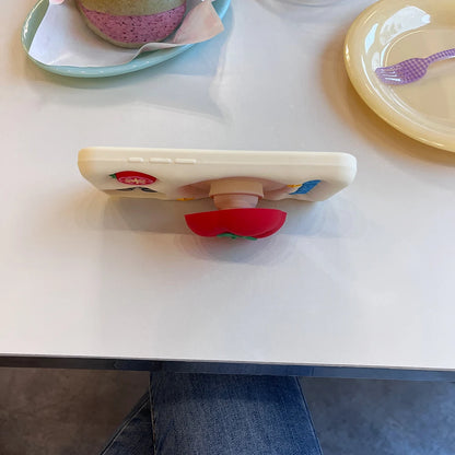 【フルーツシリーズ】立体トマトデザイン ポップ3D スマホケース｜iPhone対応 #250830