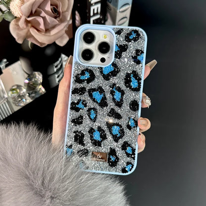 【キラキラビジューシリーズ】フルラインストーン ヒョウ柄 レオパード グリッター デコ スマホケース｜iPhone対応 #260113