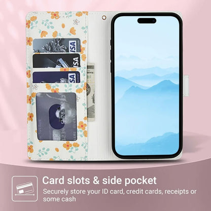 【ブックスタイル】花柄 フラワーキルティング ストラップ付き 手帳型 iPhoneケース｜カード収納 ショルダー対応 #240110