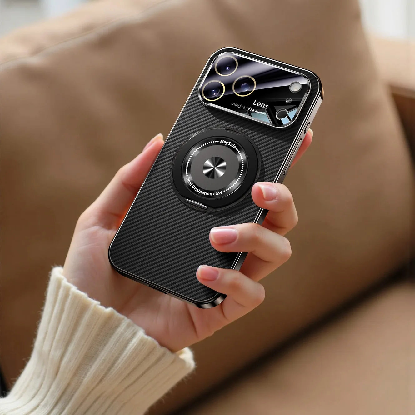 【カーボン調デザイン】耐衝撃 スリム TPU シンプル スタイリッシュ ワイヤレス充電対応｜iPhone対応 #251228