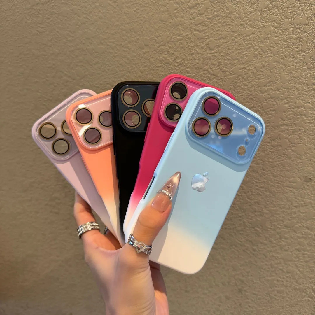 【グラデーションカラー】カメラ保護付き スマホケース グラデカバー 全面保護 TPU シンプル可愛い おしゃれ 韓国風 ｜iPhone対応 #251220