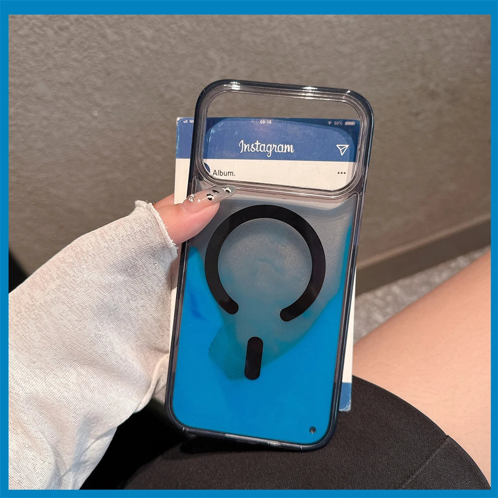 【流れるシリーズ】ネオンカラー 発光 クリアケース｜iPhone対応 #240903