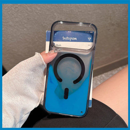 【流れるシリーズ】ネオンカラー 発光 クリアケース｜iPhone対応 #240903