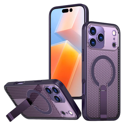 ドットメッシュ テクスチャー 折りたたみスタンド付き Magnet内蔵 iPhoneケース #260529