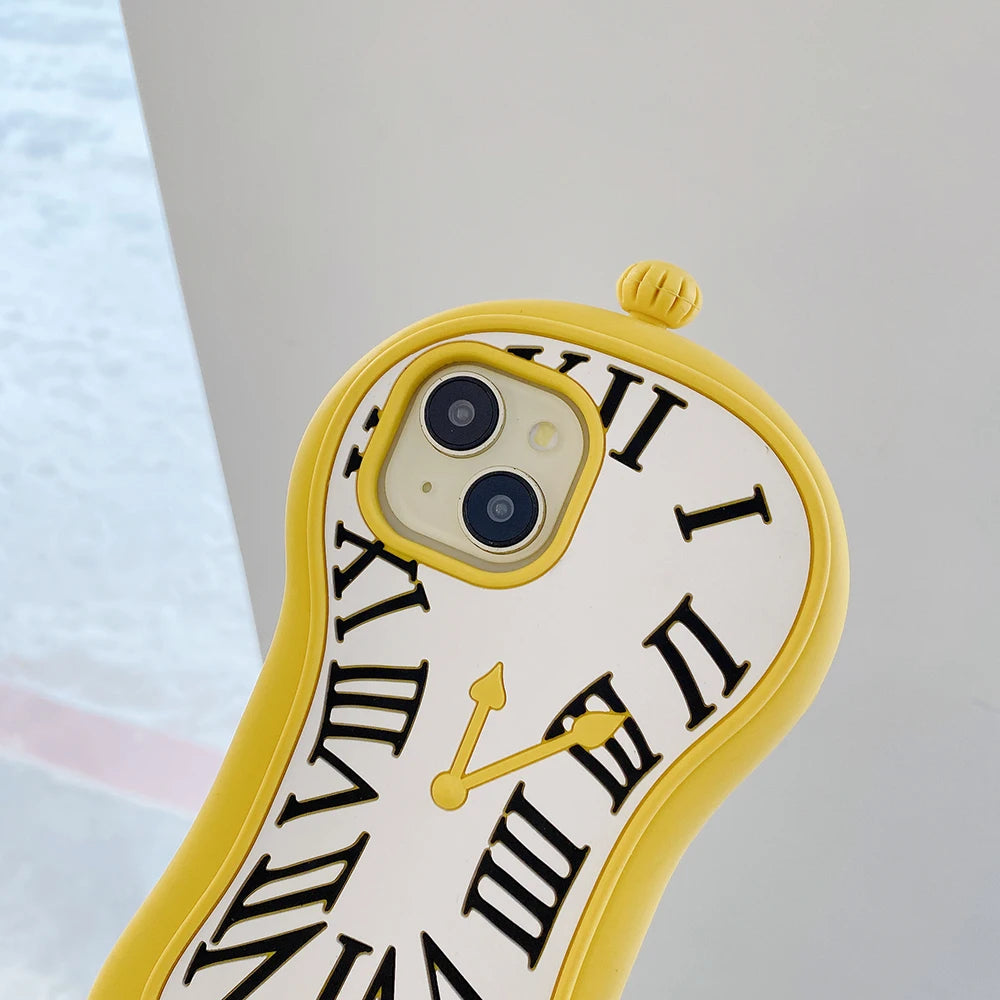 【3Dシリーズ】ユニーク時計デザイン 立体スマホケース｜iPhone対応 #250925