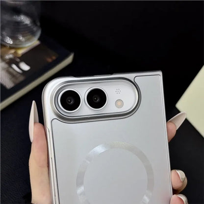 iPhone Duo メタリックリング 稲妻 マグネット内蔵ケース (全4色) モード・シック #261202