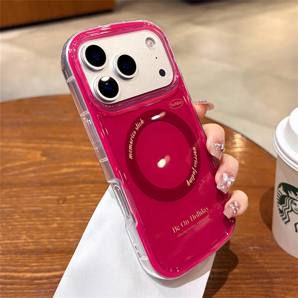 【Magsafe対応】クリア カラーポップ ロープストラップ スマホケース｜iPhone対応 #250215