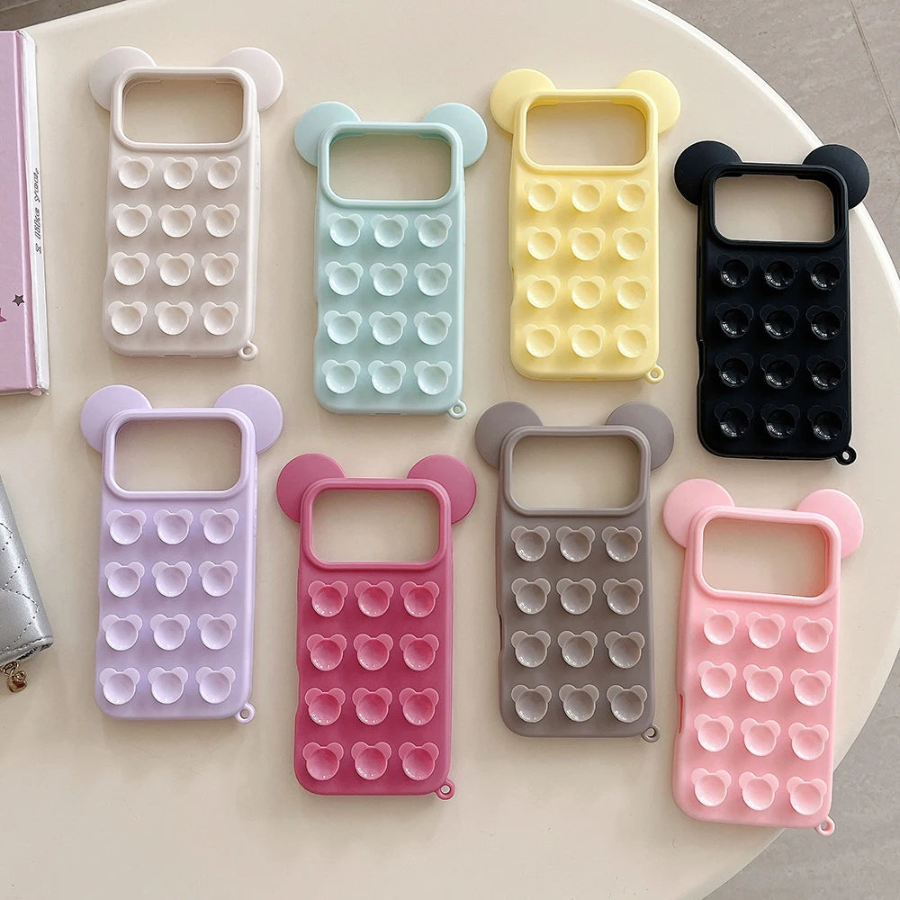 【ベアポップ】くまみみ × ポップバブル スマホケース｜iPhone対応 #240811