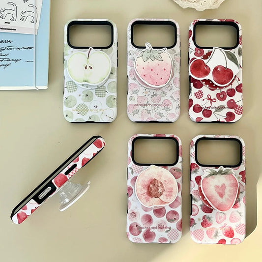フルーツポップ Magnet内蔵 グリップ付き iPhoneケース #260616