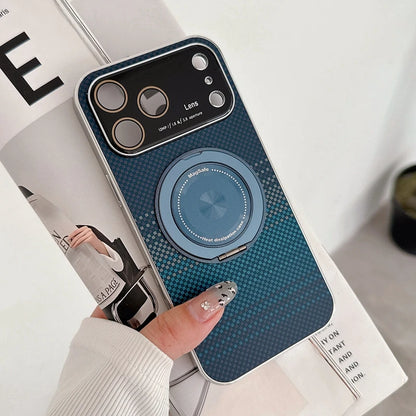 【折りたたみリングスタンド】耐衝撃 スリム TPU シンプル スタイリッシュ カーボン調デザイン スマホケース｜iPhone対応 #251228