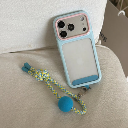 バイカラー ランヤード付き バンパー iPhoneケース｜ポップ・アクティブ #261059