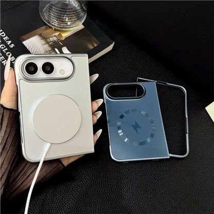 iPhone Duo メタリックリング 稲妻 マグネット内蔵ケース (全4色) モード・シック #261202