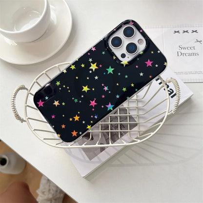 カラフルスター 星空デザイン ミラーグリップ付き Magnet内蔵 iPhoneケース｜ポップ #260020