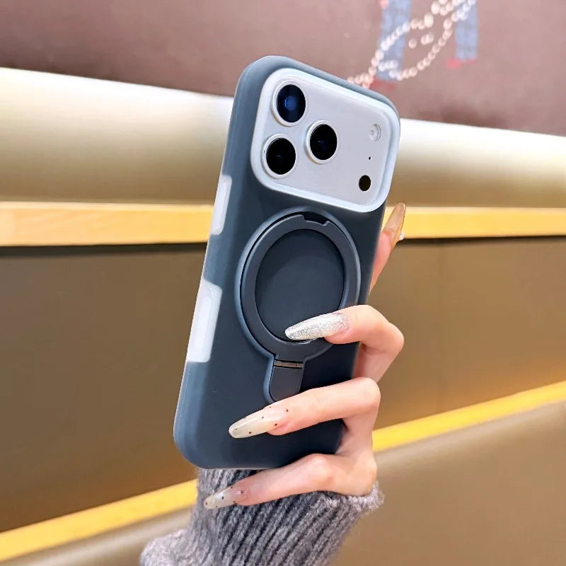 淡色カラー リングスタンド付き iPhoneケース (全6色) トレンド・スマート #261228