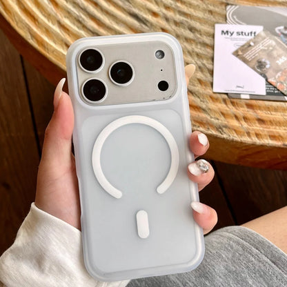 Magnet内蔵 マットカラー 半透明 iPhoneケース｜耐衝撃 #240421