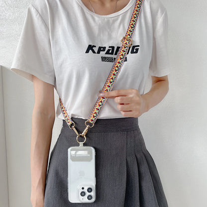 スマホショルダーストラップ｜刺繍デザイン スマホストラップ 長さ調整可能 #260403