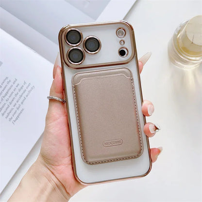 【Magnet内蔵】着脱可能 カードポケット付き クリア ススマホケース｜iPhone対応 #251219