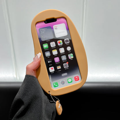 【3Dデザイン】ポテトキャラクター iPhoneケース かわいい 韓国風 ポテト型 ストラップ付き シリコン耐衝撃 ソフトケース｜iPhone対応 #251231