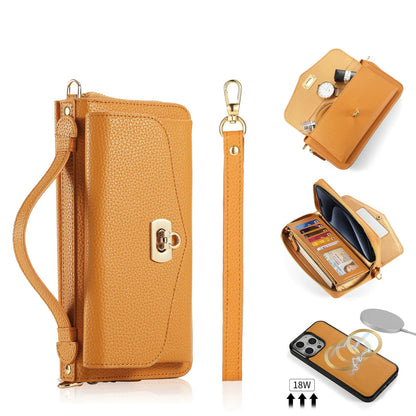 【ウォレットスタイル】財布一体型 分離式レザー調 ブックスタイル 手帳型 iPhoneケース｜ラウンドファスナー・ショルダー対応 #240204