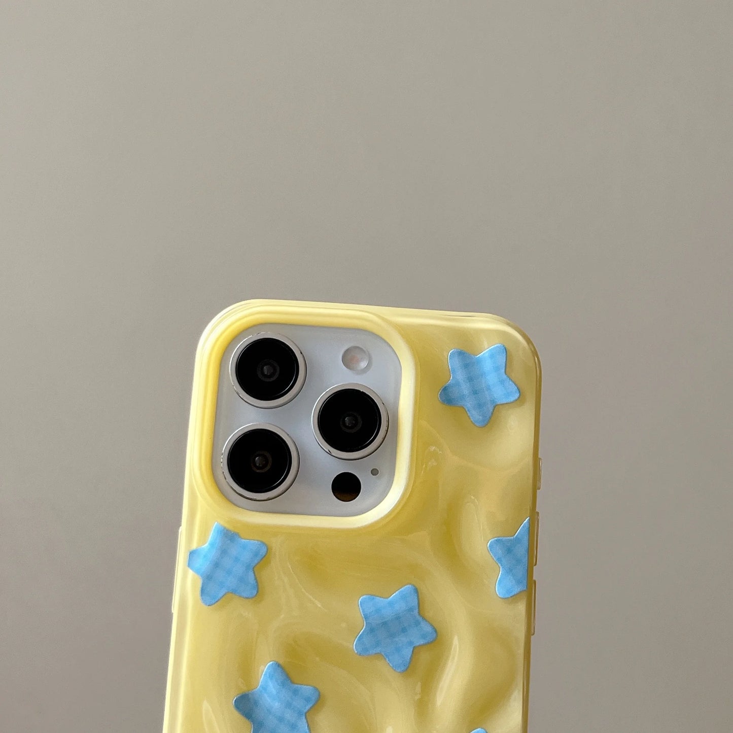 【スターシリーズ】立体3D 星柄 ポップデザイン ボールチェーン付 スマホケース｜iPhone対応 #251002