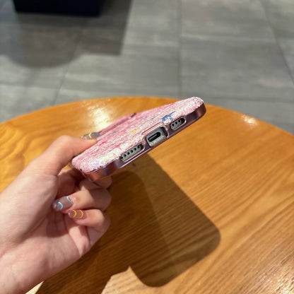 【グリッターシリーズ】 スターラメ ピンク グリッターケース｜iPhone対応 #240905