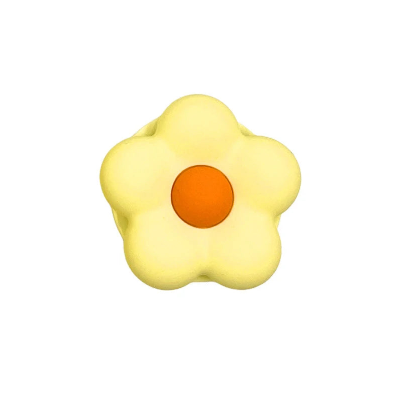 ぷっくりフラワー ソフトシリコン iPhoneケース｜スタンドホルダー付 #260073