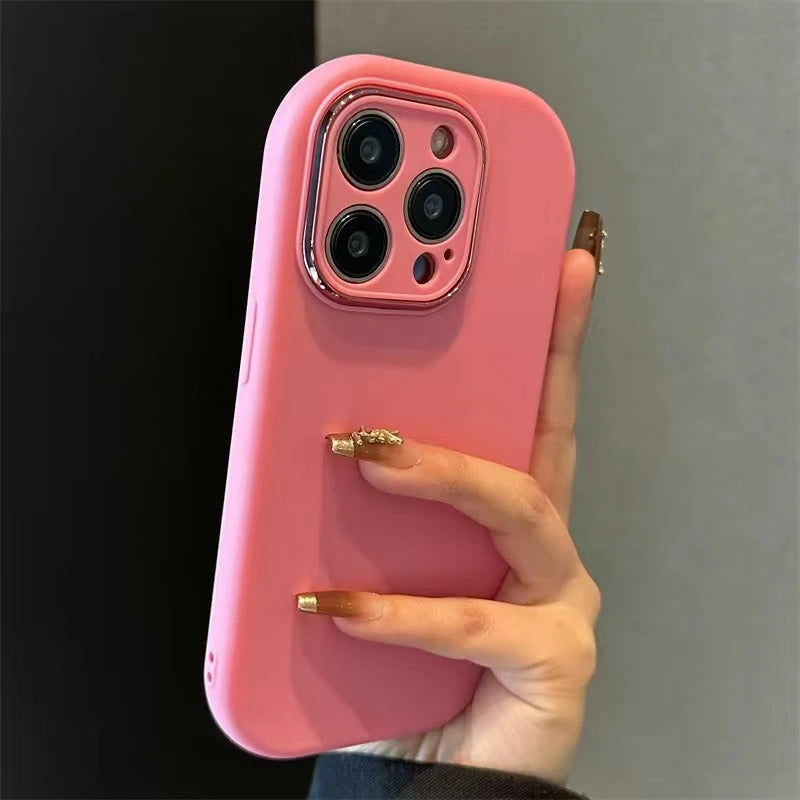 【スムースパステルフレーム】パステルカラー × メタリックカメラフレーム スマホケース｜iPhone対応 #250613