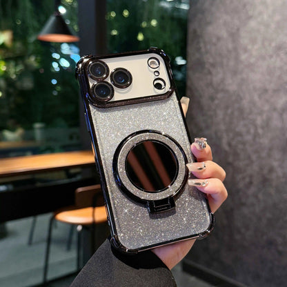 【グリッターシリーズ】キラキララメ＆リングスタンド付き 高級感スマホケース｜iPhone対応 #251119