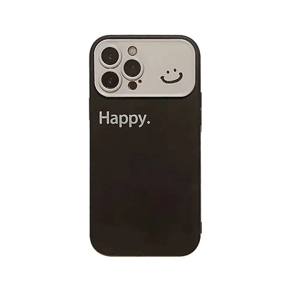 【ニコちゃんシリーズ】バイカラー Happy メッセージ ニコちゃん iPhoneケース #260305