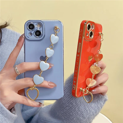 【ぷっくりハートチャーム】カラフルグロス スマホケース｜iPhone対応 #250730