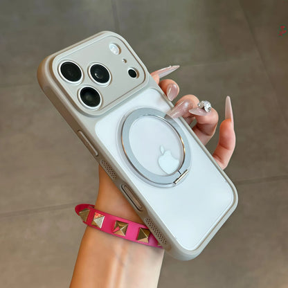 マットカラー iPhoneケース｜ビビッド配色・リング一体型・耐衝撃デザイン #240412