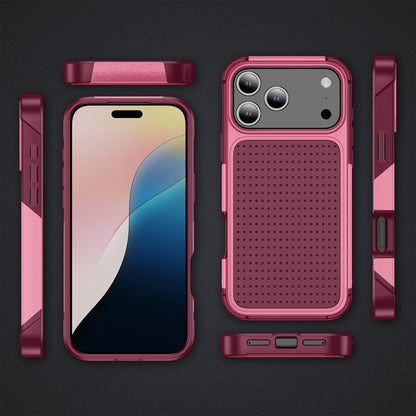 グリップデザイン 耐衝撃 iPhoneケース｜滑り止めバックパネル #240107