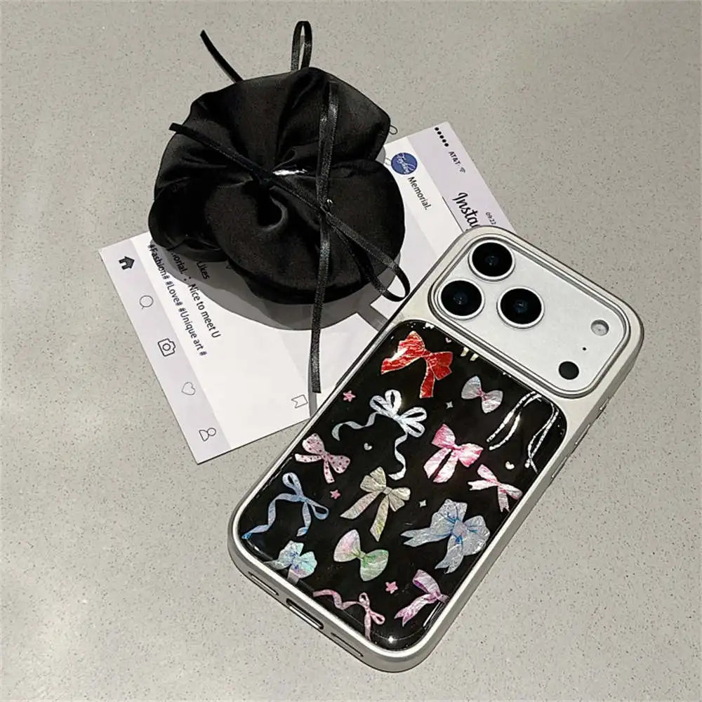 【カラフルリボンコレクション】リボン総柄 デザイン スマホケース｜iPhone対応 #240623