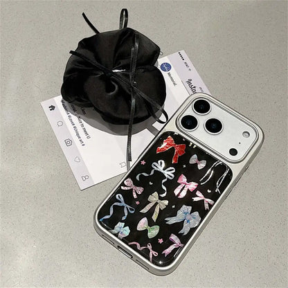 【カラフルリボンコレクション】リボン総柄 デザイン スマホケース｜iPhone対応 #240623