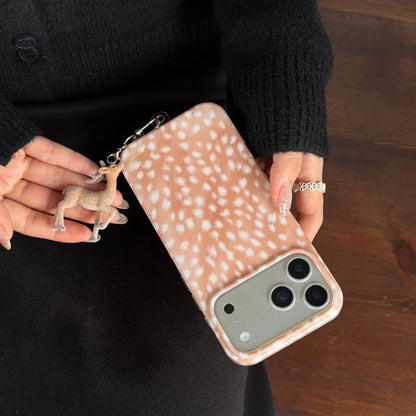 【ピンクバンビ】Banbi 鹿柄 チャーム付き スマホケース｜iPhone対応 #240614