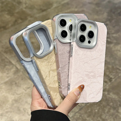 【ベルベット調】ツヤ消し 上品 ベロア メタルフレーム スマホケース｜iPhone対応 #250913