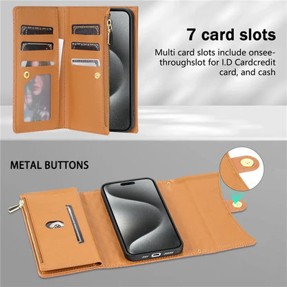 【ブックスタイル】キルティング レザー調  手帳型 iPhoneケース｜ウォレット・ストラップ付き #240125